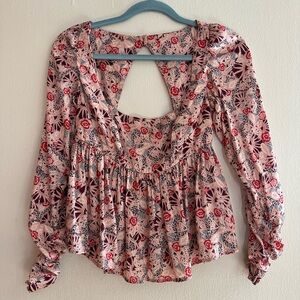 Free People floral blouse